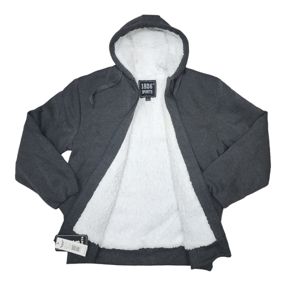 Full Zipp hoodie fleece sherpa unisex